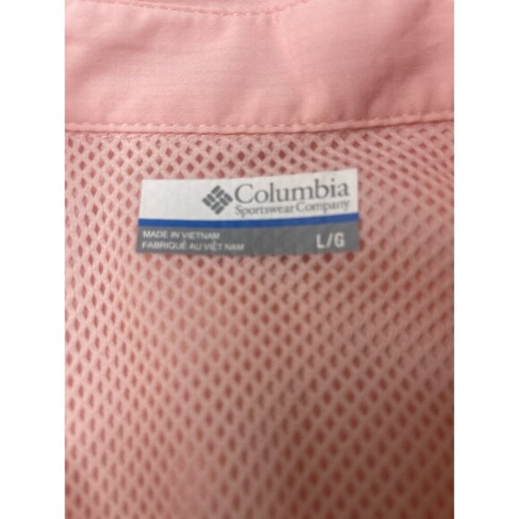 Columbia PFG Sportswear Womens Long Roll Sleeves Coral Button-Up Shirt L Vent - Picture 4 of 10